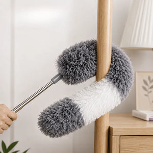 Microfiber Feather Duster with Extendable Handle | Bendable Ceiling Fan & High Reach Cleaning Duster | Washable Dust Cleaner for Blinds, Furniture & Windows
