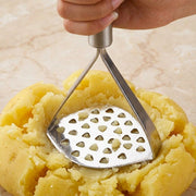 Stainless Steel Potato Masher | Heavy Duty Triangle Vegetable & Fruit Masher with Ergonomic Handle | Manual Kitchen Tool for Potatoes, Avocado, Sweet Potato & Baby Food