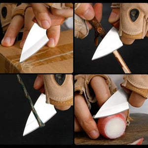 Mini Retractable Utility Knife Keychain | Portable Box Cutter Key Ring | Pocket-Size Cutter for Packages, Camping & Outdoor Use