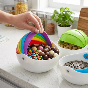 Rainbow Foldable Multifunction Tissue Box | Tissue Holder, Candy, Fruit Bowl & Snack Storage Organizer