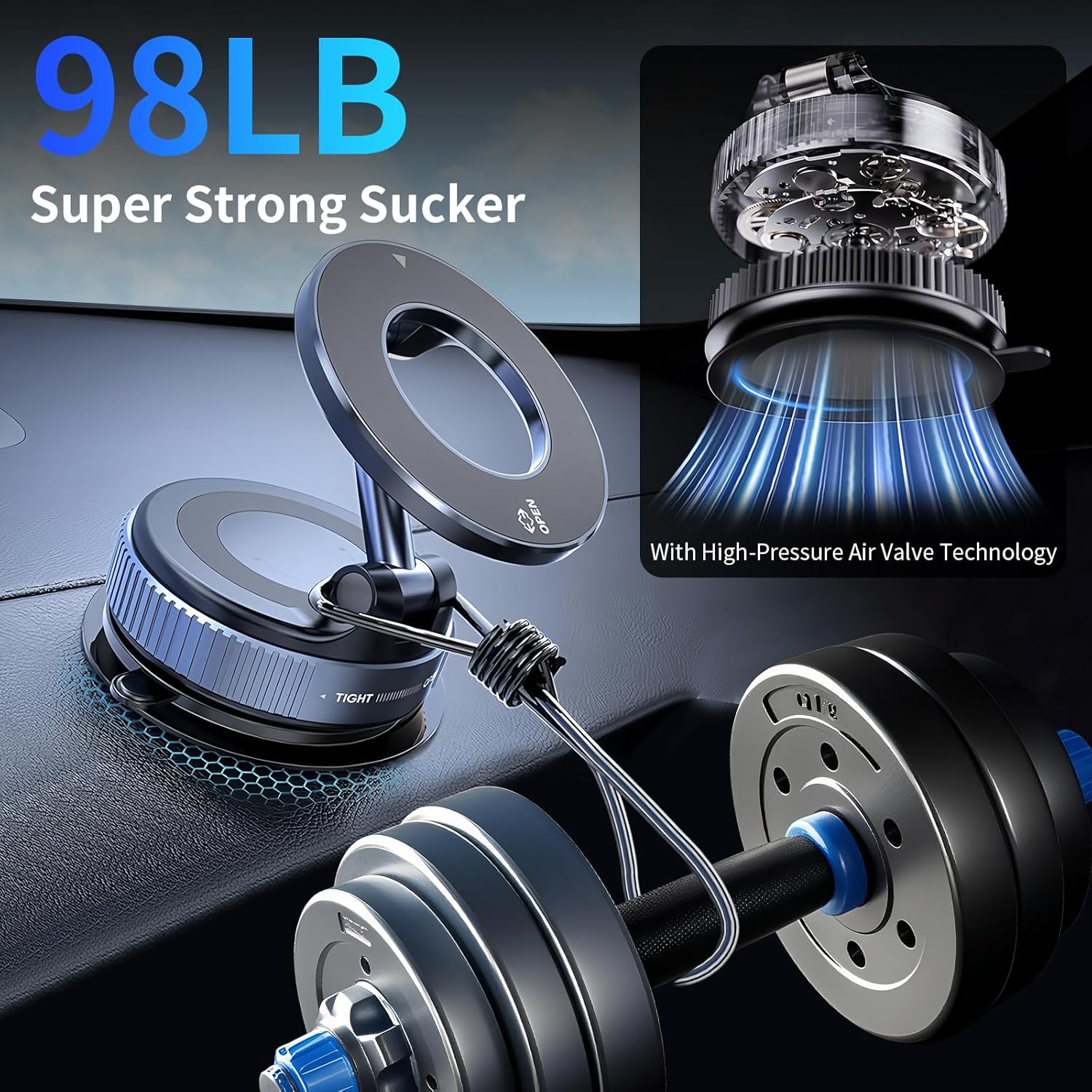 Housious-Vacuum Magnetic Car Phone Holder