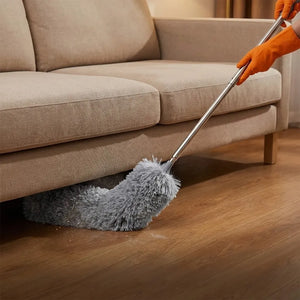 Microfiber Feather Duster with Extendable Handle | Bendable Ceiling Fan & High Reach Cleaning Duster | Washable Dust Cleaner for Blinds, Furniture & Windows