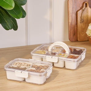 Multi-Compartment Food Storage Box | Organized Airtight Meal Prep & Pantry Solution