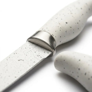 8-Inch High Carbon Stainless Steel Chef Knife | Speckled Non-Stick Coating | Sharp Kitchen Knife with Ergonomic Handle