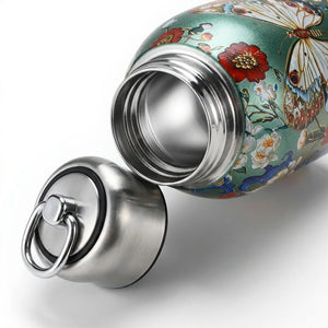300ml Butterfly Print Stainless Steel Vacuum Insulated Water Bottle | Double Wall Hot & Cold Thermos Flask | Premium Mini Handy Bottle