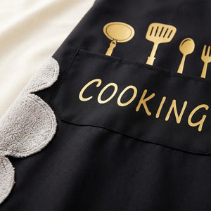 Waterproof PVC Kitchen Apron with Large Pockets | Oil & Stain Resistant Cooking Apron for Men & Women | Easy-Clean Kitchen Apron