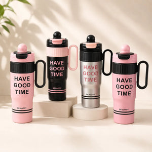 780ml Stainless Steel Insulated Water Bottle | Leakproof Flip Top Sipper with Handle | BPA-Free Sports Bottle for Gym, Office, School & Travel