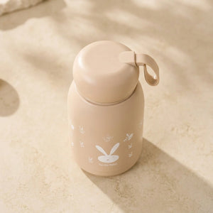 330ml Cute Bunny Water Bottle for Kids | Insulated Stainless Steel Sipper Bottle with Rabbit Print, Leakproof Vacuum Flask for School, Travel & Daily Use