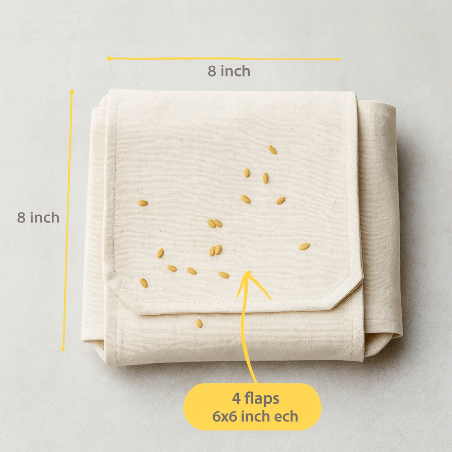 100% Cotton Chapati Cover Double Layer Cloth For Soft Roti Storage