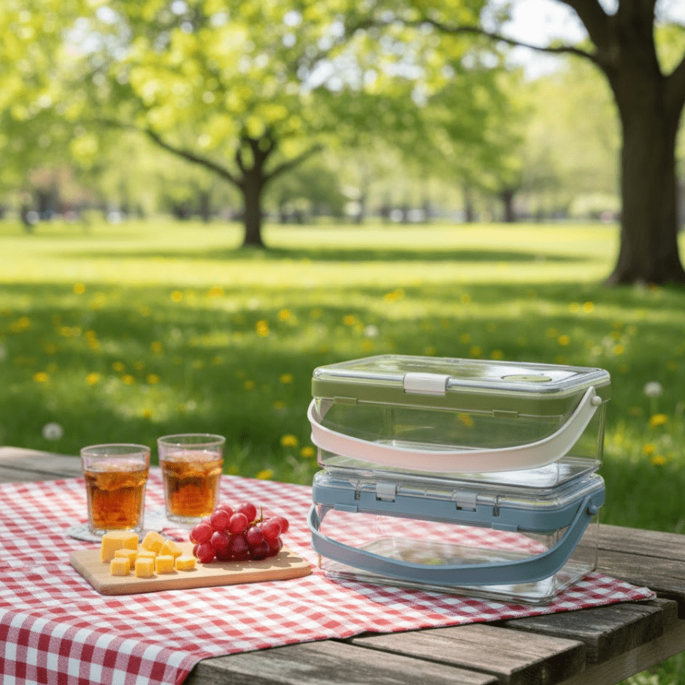 Portable Leak-Proof Crisper Box with Ice Crystals | Fresh Fruit & Snack Keeper