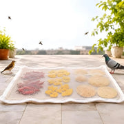 Multipurpose Drying Mat for Papad, Chilli, Rice, Breathable Mesh Washable Reusable Foldable Lightweight Sun Drying Cloth
