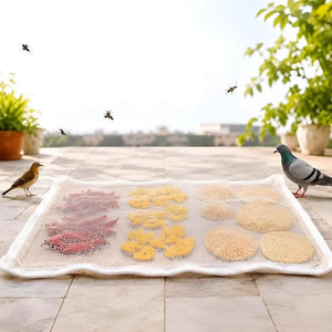 Multipurpose Drying Mat for Papad, Chilli, Rice, Breathable Mesh Washable Reusable Foldable Lightweight Sun Drying Cloth