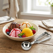 Stainless Steel Ice Cream Scoop Spoon | Heavy-Duty Ice Cream Serving Scoop for Gelato, Sorbet & Cookie Dough