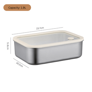 Durable Stainless Steel Meal Prep Box | Multi-Purpose Refrigerator & Pantry Organizer