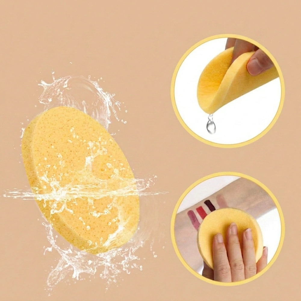 12-Piece Compressed Facial Cleansing Sponge Set | Soft Makeup Remover & Face Wash Sponges for Deep Facial Cleaning, Reusable Beauty Care Puff
