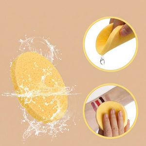 12-Piece Compressed Facial Cleansing Sponge Set | Soft Makeup Remover & Face Wash Sponges for Deep Facial Cleaning, Reusable Beauty Care Puff