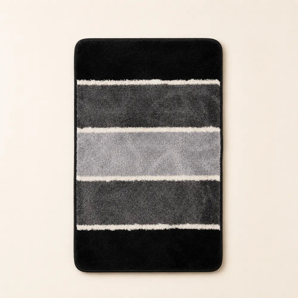 Anti-Skid Water Absorbent Door Mat 60x40 cm | Soft Microfiber Entrance Floor Mat for Bathroom, Living Room, Kitchen & Office | Dark Grey