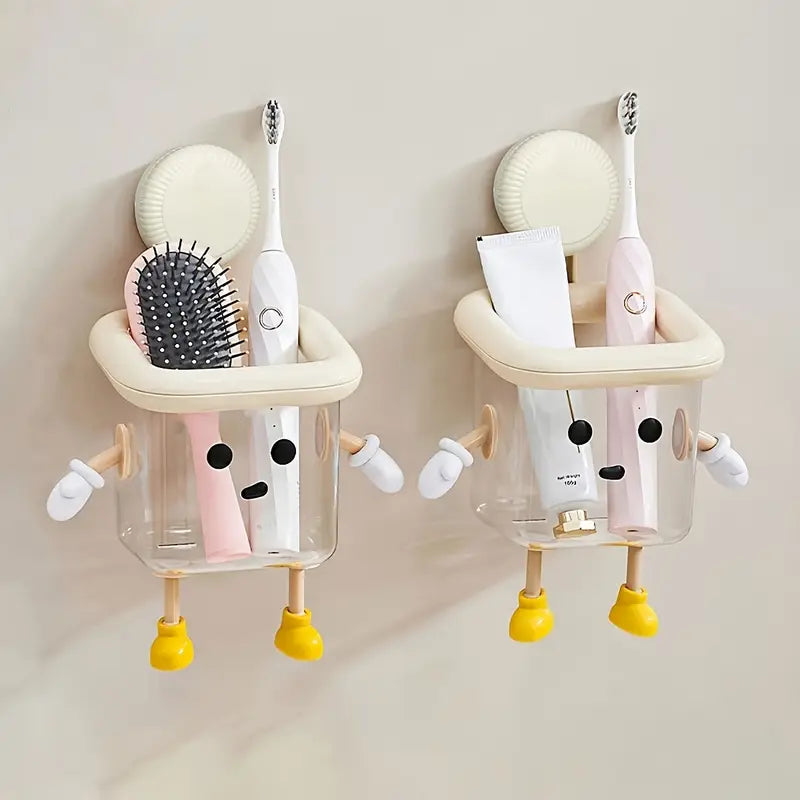 Multi-Purpose Wall-Mounted Bathroom Storage Organizer