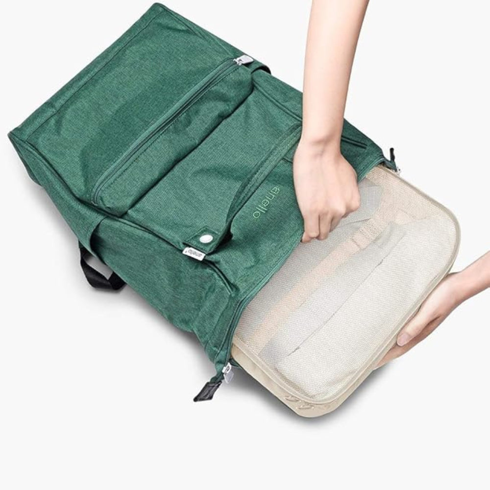 7 in 1 Travel Organizer Set | Packing Cubes, Laundry, Shoe & Cosmetic Bags for Suitcase & Luggage Packing (Multicolor)