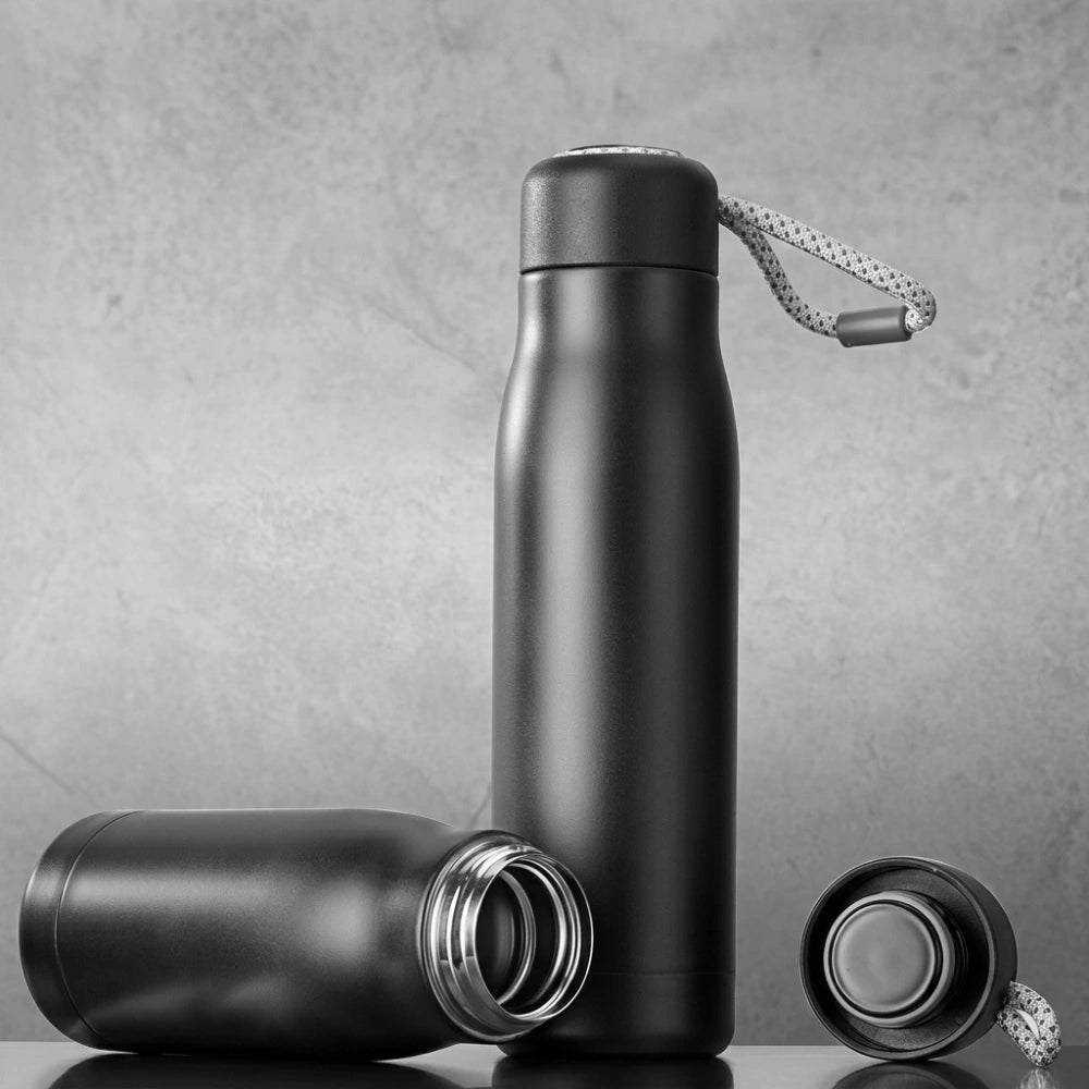 500ml Stainless Steel Vacuum Insulated Water Bottle | Hot & Cold Flask | Leakproof Sports Bottle for Office, School, Gym, Travel & Outdoor