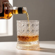 LED Rotating Whiskey Glasses 300ml – Pack of 2 | Crystal Cut 360° Spinning Rocks Glasses with LED Base for Whiskey, Scotch & Cocktails