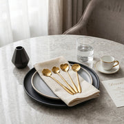 4-Piece Flower Coffee Spoon Set | Stainless Steel Dessert, Tea & Ice Cream Spoons, Elegant Floral Tableware