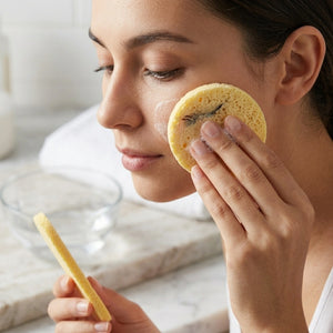 12-Piece Compressed Facial Cleansing Sponge Set | Soft Makeup Remover & Face Wash Sponges for Deep Facial Cleaning, Reusable Beauty Care Puff