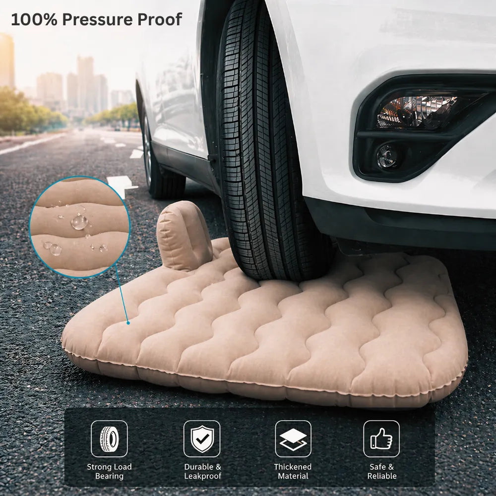 Premium Car Inflatable Bed with Electric Pump & 2 Air Pillows | Universal Back Seat Mattress for Travel, Camping & Kids