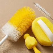 5PCS Baby Bottle Cleaning Brush Set | Bottle, Nipple, Straw & Sponge Cleaner Kit
