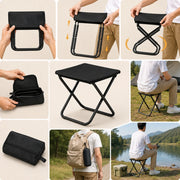 Portable Folding Stool with Carry Pouch | Lightweight Travel Seat | Compact Foldable Stool for Camping, Fishing, Picnic & Outdoor Use
