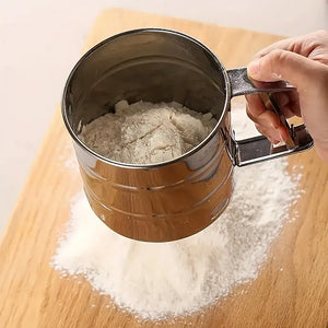 Heavy Duty Stainless Steel Flour Sifter with Handle – Baking Essentials