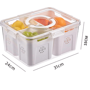 Airtight Storage Containers with 4 Compartments | Fresh, Mess-Free Food Organizer