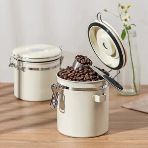 Vacuum Seal Coffee Bean Container 1500ml | Preserve Aroma & Freshness