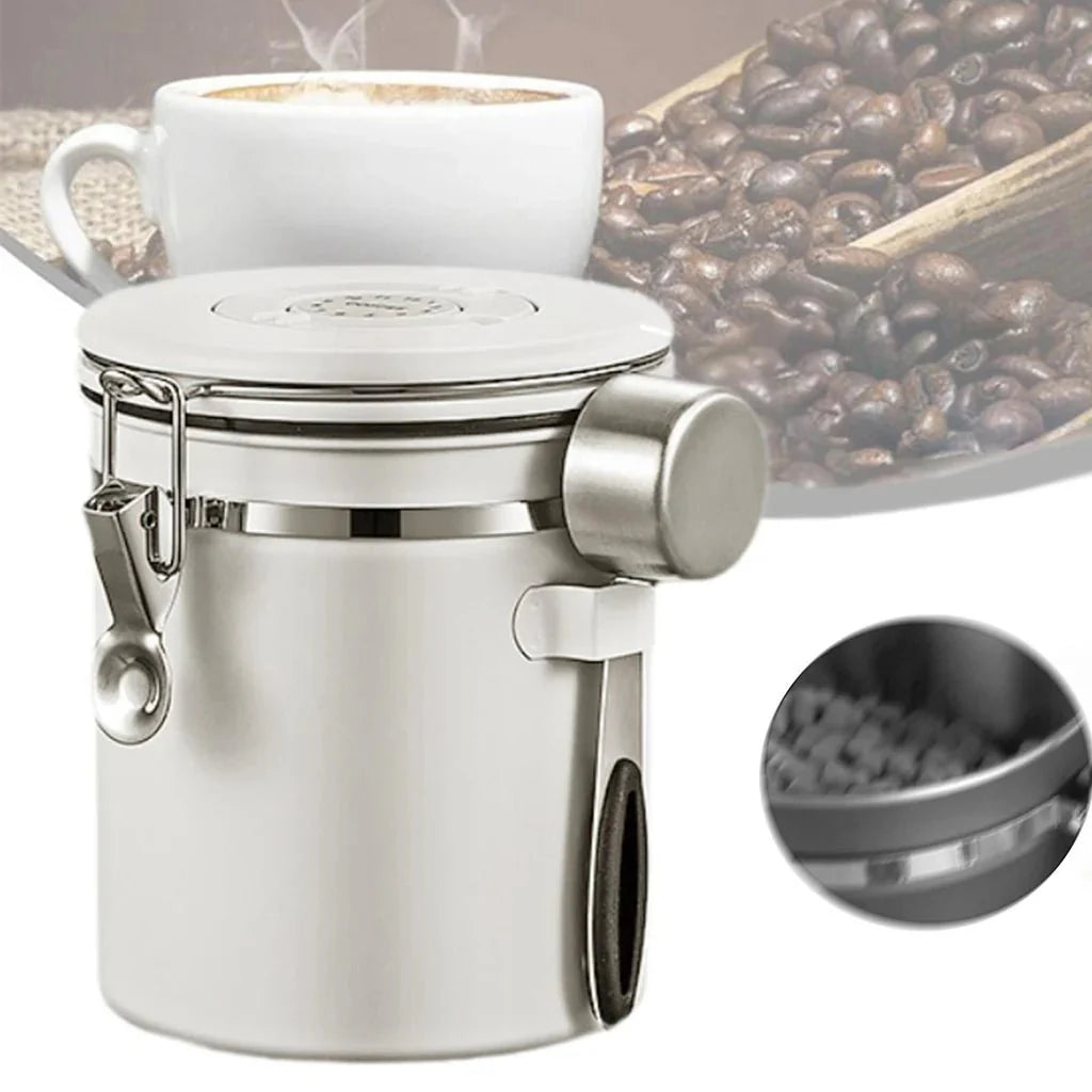 Vacuum Seal Coffee Bean Container 1500ml | Preserve Aroma & Freshness
