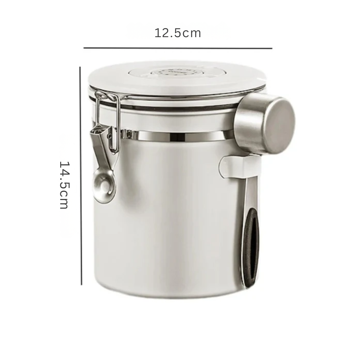 Vacuum Seal Coffee Bean Container 1500ml | Preserve Aroma & Freshness