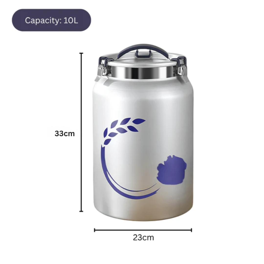 Premium Aluminum Alloy Grain Storage Container | Vacuum Sealed Freshness