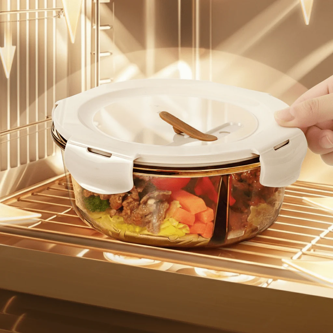 Premium Borosilicate Glass Container Set | Microwave Oven Freezer Safe with Lids