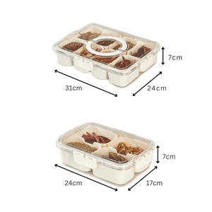 Multi-Compartment Food Storage Box | Organized Airtight Meal Prep & Pantry Solution