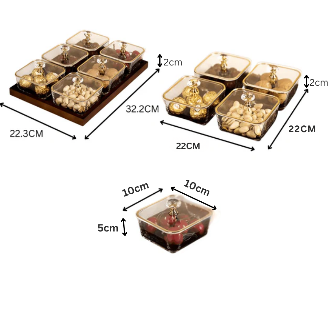 Luxury Glass Snack Box Set | Elegant Airtight Storage for Premium Kitchen Organization