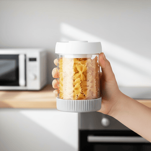 840ml Premium Microwave-Safe Borosilicate Glass Canister | Powerful Vacuum Lid for Max Freshness