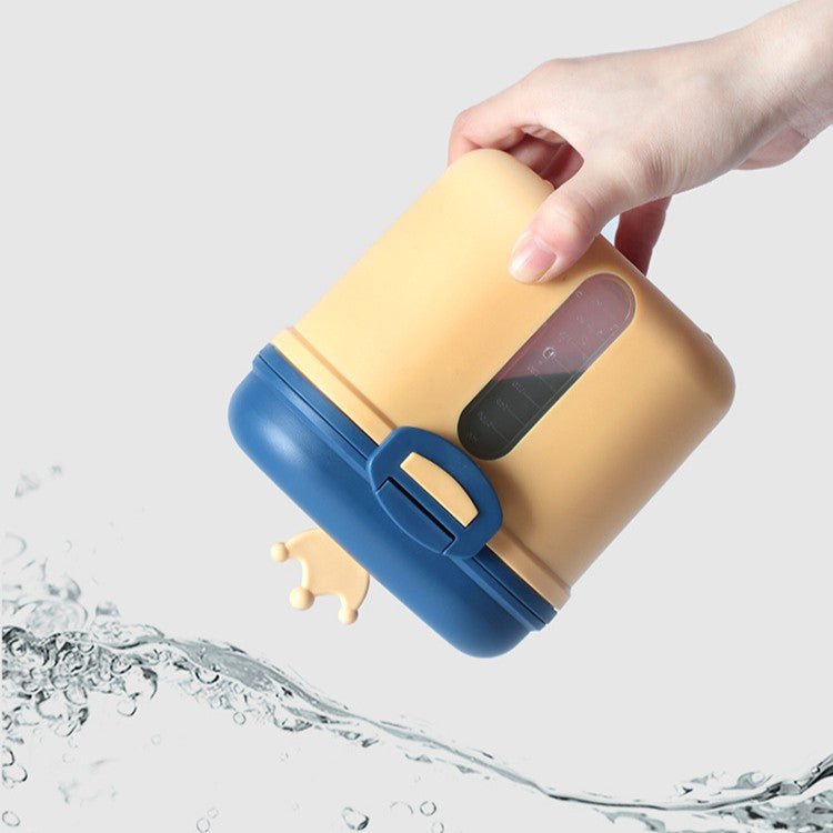 Portable Baby Formula Dispenser | Airtight Milk Powder Storage Box with Crown Lid