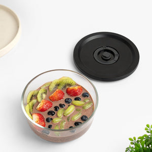 850ml Circular Vacuum Glass Food Jar | Intelligent Date-Tracking Freshness Seal