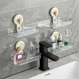 Housious No-Drill Suction Rack for Sink – Bathroom Organizer Shelf