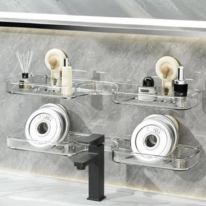 Housious No-Drill Suction Rack for Sink – Bathroom Organizer Shelf