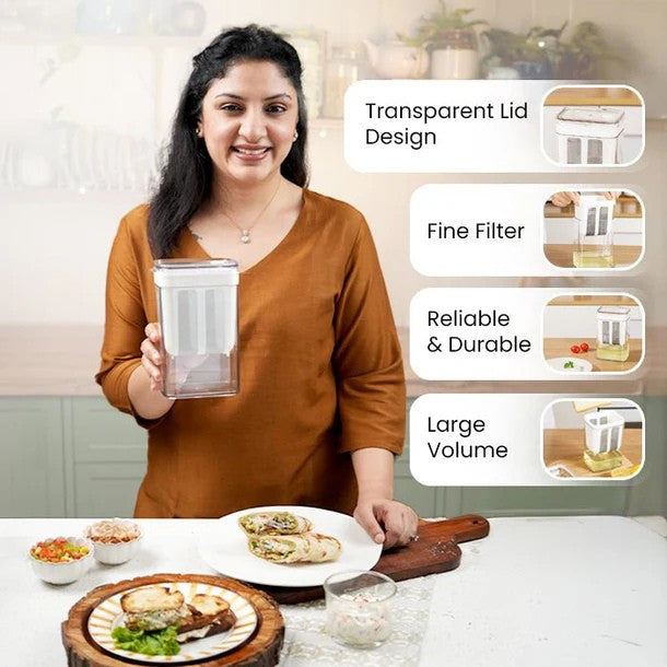 Multifunctional Yogurt Filter with Fine Mesh Strainer -Chef Aruna's Choice