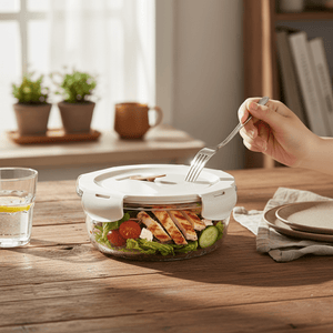 Premium Borosilicate Glass Container Set | Microwave Oven Freezer Safe with Lids