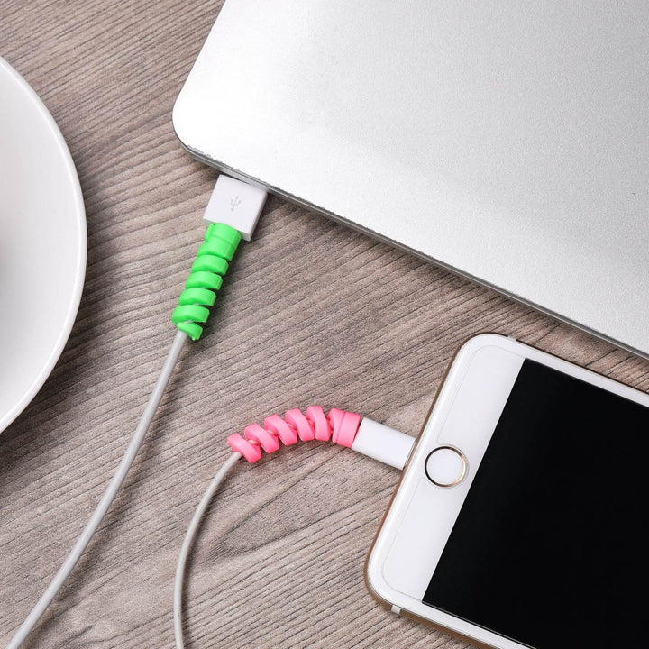 Flexible Cable Protector Spiral | Charger Wire Saver (Assorted Colors)