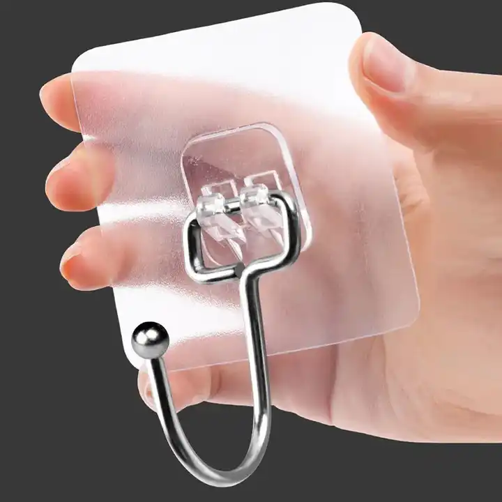 Transparent Adhesive Wall Hooks | Extra Strong Multi-Purpose Hanger Pack of 05