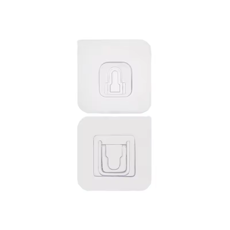 Transparent Adhesive Wall Hooks | Strong Plastic Tool Hanger | Pack of 5
