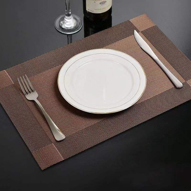 PVC Dining Table Placemats | Heat Resistant Anti-Skid Washable Mats | Pack of 4